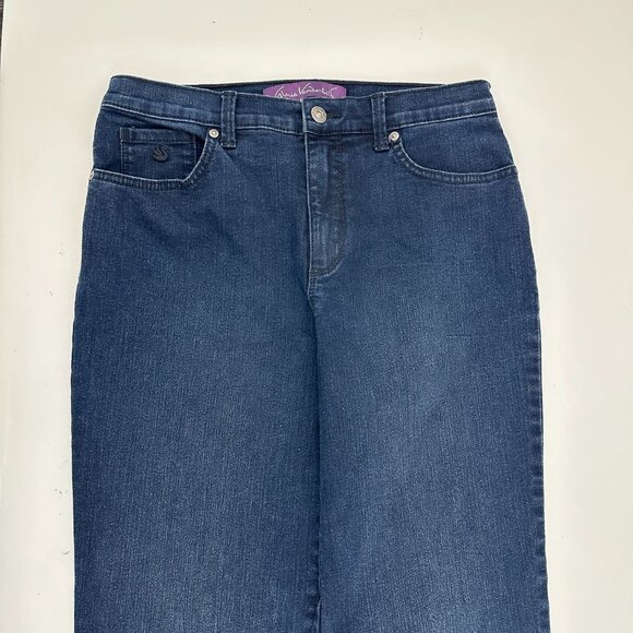 Gloria Vanderbilt Amanda Straight Leg Women's size 6 Dark Wash Blue Denim Jeans - Picture 2 of 4